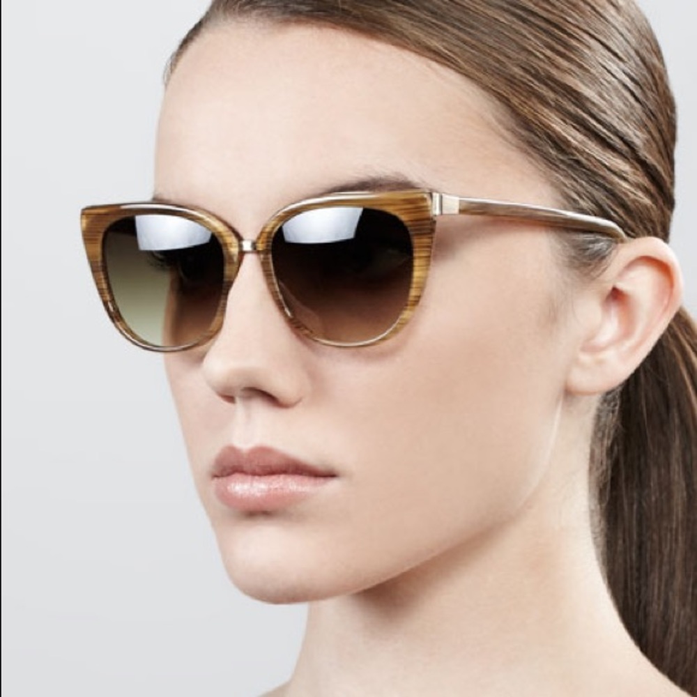 Barton Perreira Horn soft cat-eye sunglasses
